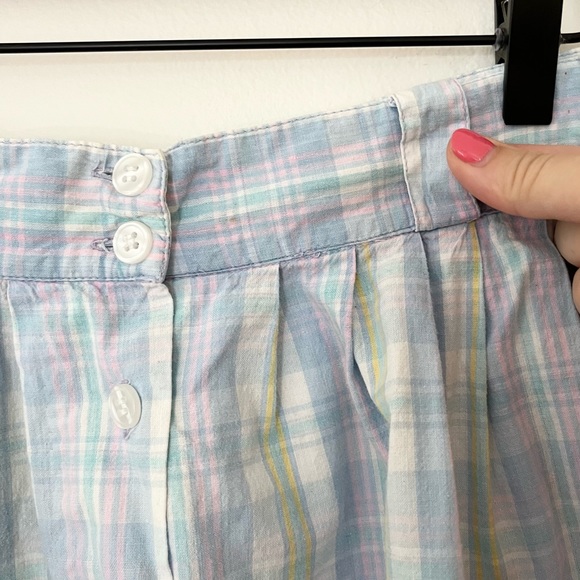 Vintage Cotton Plaid Midi Skirt - S - Picture 5 of 5
